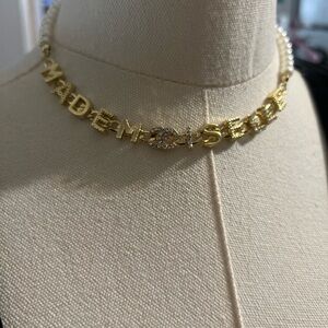 Gold and Pearl Mademoiselle Necklace Chanel